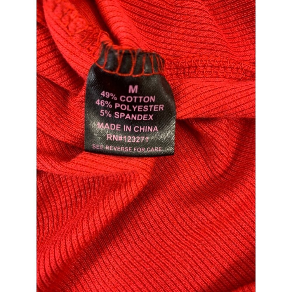 Faded Rose Women's Ruby Red Crop Top - Picture 4 of 4